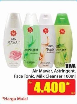 Promo Harga  VIVA Air Mawar/Astringent/Face Tonic/Milk Cleanser 100ml  - Hari Hari