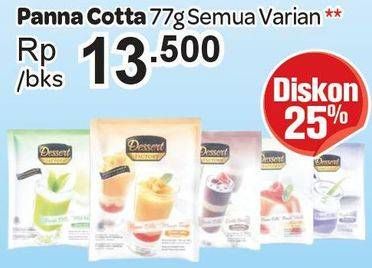 Promo Harga DESSERT FACTORY Panna Cotta All Variants 77 gr - Carrefour