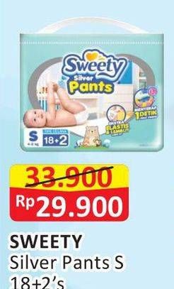 Promo Harga Sweety Silver Pants S18+2 20 pcs - Alfamart