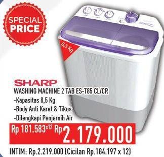 Promo Harga SHARP ES-T85CR | Washing Machine CL  - Hypermart