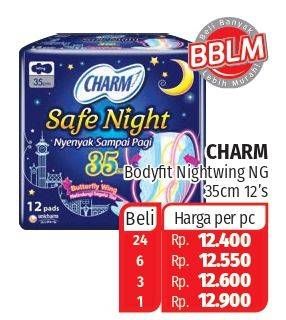 Promo Harga Charm Body Fit Night Wing 35cm 12 pcs - Lotte Grosir