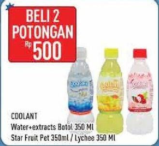 Promo Harga COOLANT Minuman Penyegar Star Fruit, Lychee, Original per 2 botol 350 ml - Hypermart