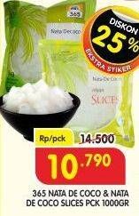 Promo Harga 365 Nata De Coco Slices 1000 gr - Superindo