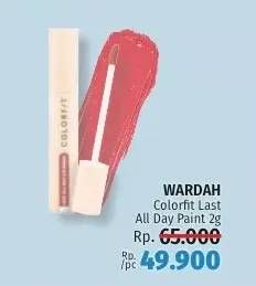Promo Harga WARDAH Colorfit Last All Day Lip Paint 4 gr - LotteMart