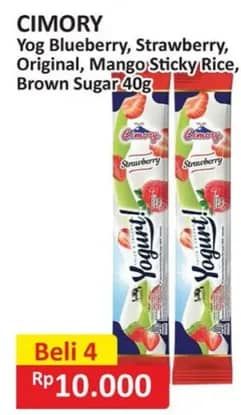 Promo Harga Cimory Yogurt Stick Blueberry, Mango Sticky Rice, Original, Strawberry 40 gr - Alfamart