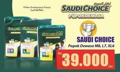 Promo Harga Saudi Choice Adult Diapers M8, XL6, L7 6 pcs - Hari Hari