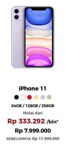 Promo Harga APPLE IPHONE 11 128GB, 256GB, 64GB  - Erafone