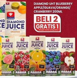 Promo Harga Diamond Juice Blueberry, Apple, Guava, Orange, Cranberry 200 ml - Carrefour