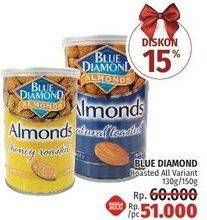 Promo Harga BLUE DIAMOND Almond Roasted All Variants 130 gr - LotteMart