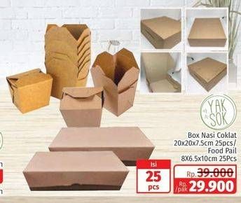Promo Harga Yaksok Box Nasi Coklat/Food Pail  - Lotte Grosir