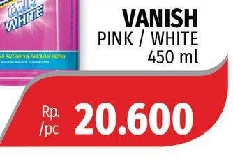 Promo Harga VANISH Penghilang Noda Cair Pink, White 450 ml - Lotte Grosir