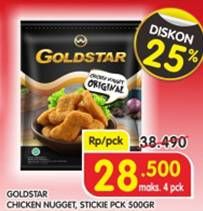 Promo Harga GOLDSTAR Nugget Stickie 500 gr - Superindo
