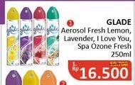 Promo Harga GLADE Aerosol Fresh Lemon, Lavender, I Love You, Ozone Fresh 250 ml - Alfamidi