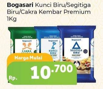 Promo Harga Bogasari Cakra Kembar/ Kunci Biru/ Segitiga Biru 1 kg - Carrefour
