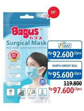Promo Harga BAGUS Surgical Mask per 2 pouch 10 pcs - Alfamidi