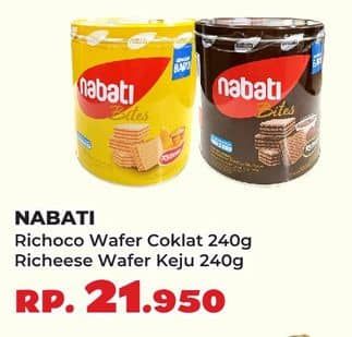 Promo Harga Nabati Bites Richoco, Richeese 240 gr - Yogya