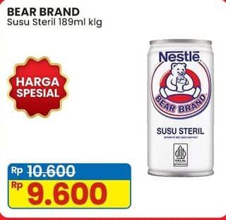 Promo Harga Bear Brand Susu Steril 189 ml - Indomaret