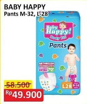 Promo Harga Baby Happy Body Fit Pants M32, L28 28 pcs - Alfamart