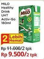 Promo Harga Milo Susu UHT 180 ml - Indomaret