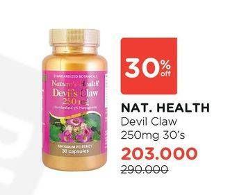 Promo Harga NATURES HEALTH Devils Claw 30 pcs - Watsons