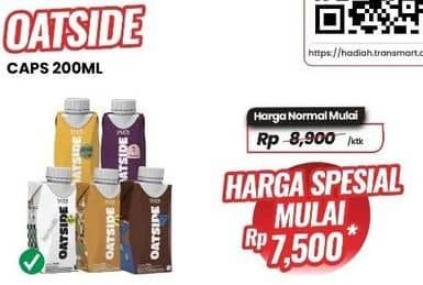 Promo Harga Oatside UHT Milk 200 ml - Carrefour