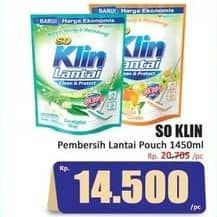 Promo Harga So Klin Pembersih Lantai Eucalyptus Mint, Citrus Garden 1450 ml - Hari Hari