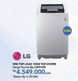 Promo Harga LG T2313VSPM | Mesin Cuci Top Loading 13kg  - Carrefour