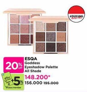 Promo Harga ESQA The Goddess Eyeshadow Palette All Variants  - Watsons