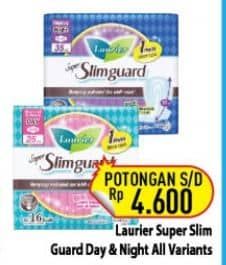 Promo Harga Laurier Super Slimguard Day/Night  - Hypermart