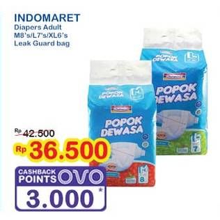 Promo Harga Indomaret Diapers Adult M8, XL6, L7 6 pcs - Indomaret