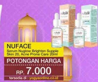 Promo Harga NUFACE Nu Glow Serum Brighten Supple Skin, Acne Prone Care 20 ml - Yogya