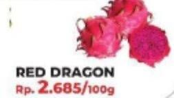Promo Harga Buah Naga Merah per 100 gr - Yogya