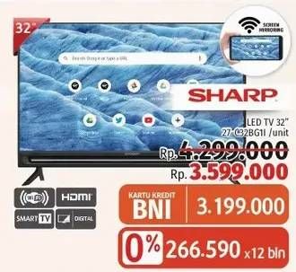 Promo Harga SHARP 2T-C32BG1 | LED TV 32 inch  - LotteMart