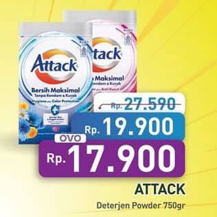 Promo Harga Attack Detergent Powder 800 gr - Hypermart