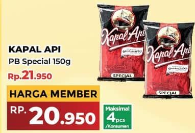 Promo Harga Kapal Api Kopi Bubuk Special 165 gr - Yogya