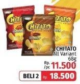 Promo Harga CHITATO Snack Potato Chips All Variants per 2 bungkus 68 gr - LotteMart