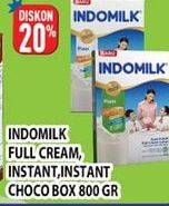 Promo Harga INDOMILK Susu Bubuk Full Cream, Cokelat 800 gr - Hypermart