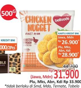 Promo Harga BELFOODS Nugget Chicken Nugget 500 gr - Alfamidi