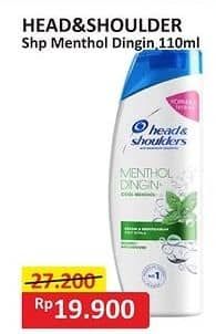 Promo Harga Head & Shoulders Shampoo Cool Menthol 160 ml - Alfamart