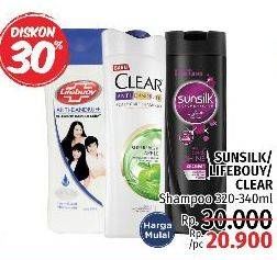 Promo Harga SUNSILK/LIFEBOUY/CLEAR Shampoo 320ml - 340ml  - LotteMart