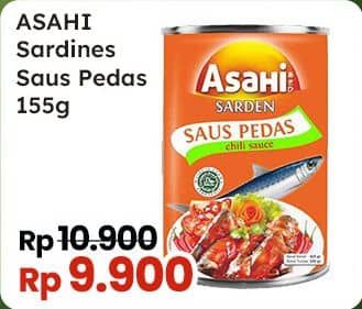 Promo Harga Asahi Sardines Saus Pedas 155 gr - Indomaret
