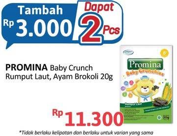Promo Harga Promina 8+ Baby Crunchies Krim Ayam Brokoli, Seaweed 20 gr - Alfamidi