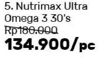 Promo Harga NUTRIMAX Ultra Omega 3 30 pcs - Guardian