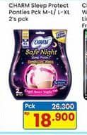 Promo Harga Charm Sleep Protect Plus Panties L-XL 2 pcs - Indomaret