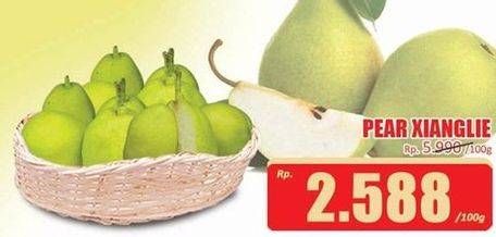 Promo Harga Pear Xiang Lie per 100 gr - Hari Hari