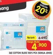 Promo Harga 365 Cotton Buds All Variants 100 pcs - Superindo