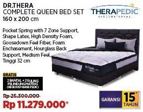 Promo Harga Therapedic Dr Thera Complete Queen Bed Set 160 X 200 Cm  - COURTS