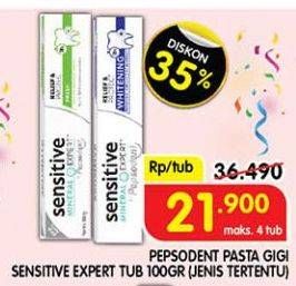 Promo Harga Pepsodent Pasta Gigi Sensitive Expert 100 gr - Superindo