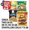 Promo Harga Oishi Pillow Choco 110g/ Tic Tac 90gr / Taro Net 36gr  - Hypermart