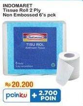 Promo Harga Indomaret Tissue Roll 2 Ply Non Embossed 6 roll - Indomaret